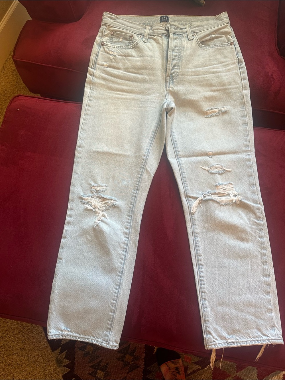 GAP Light denim- Boyfriend Straight Jeans